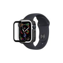 Load image into Gallery viewer, RhinoShield Apple Watch 3D Impact Screen Protectors 44mm 4/5/6/SE - Black Rim