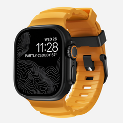 Nomad Rocky Point Band for Apple Watch 42-49 & Ultra 1 -3  - Sol Yellow (Black Hardware)