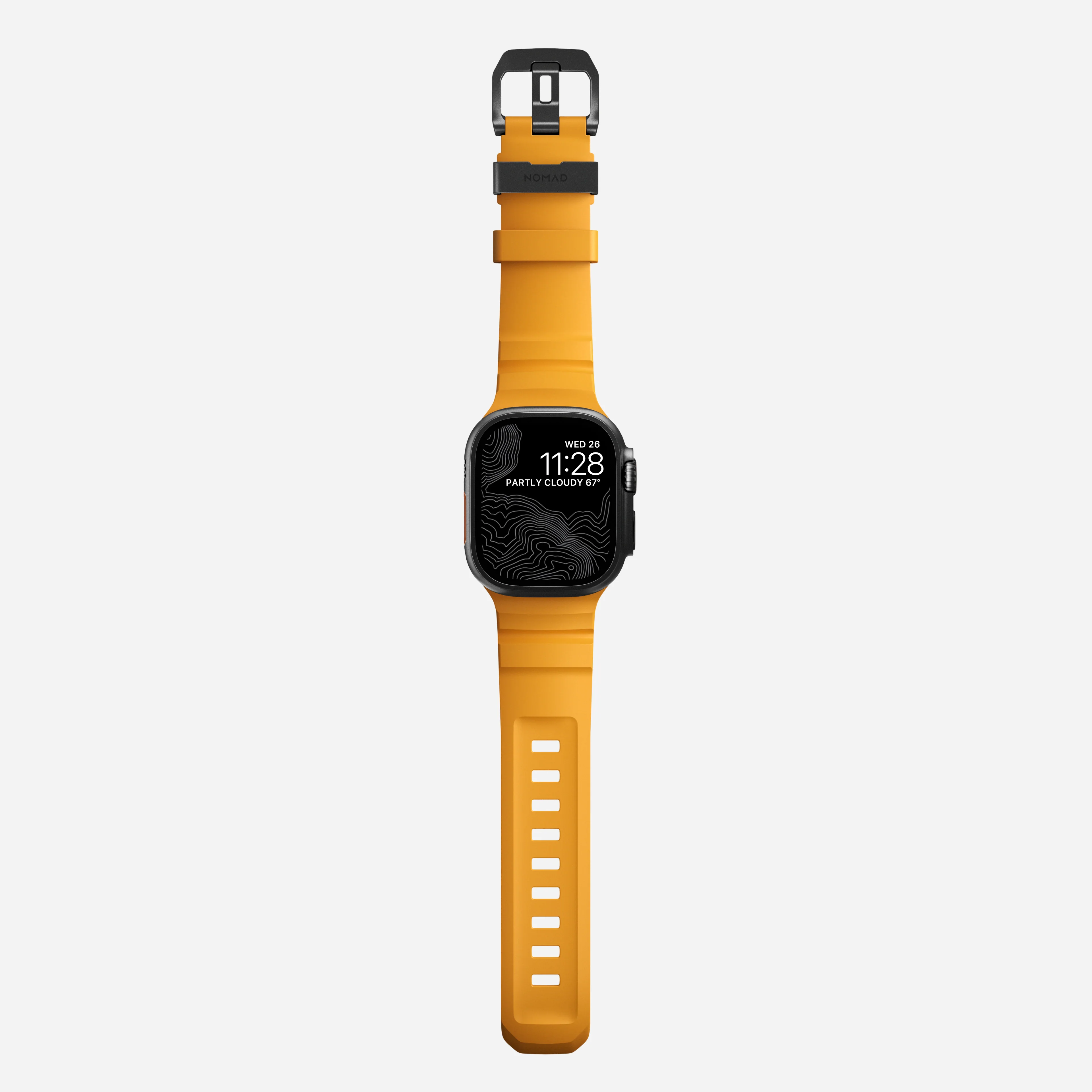 Nomad Rocky Point Band for Apple Watch 42-49 & Ultra 1 -3  - Sol Yellow (Black Hardware)