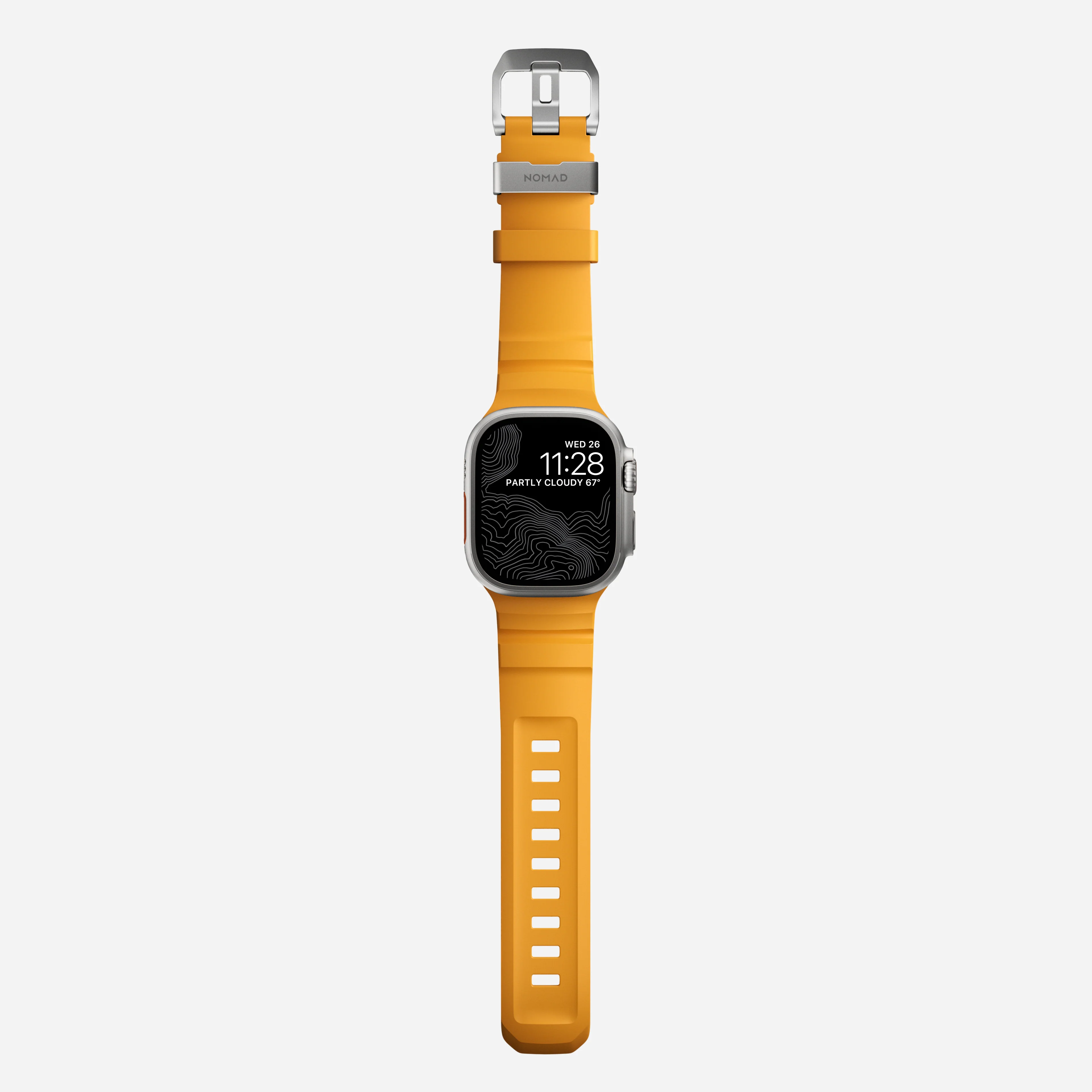 Nomad Rocky Point Band for Apple Watch 42-49 & Ultra 1 - 3 - Sol Yellow (Natural Hardware)