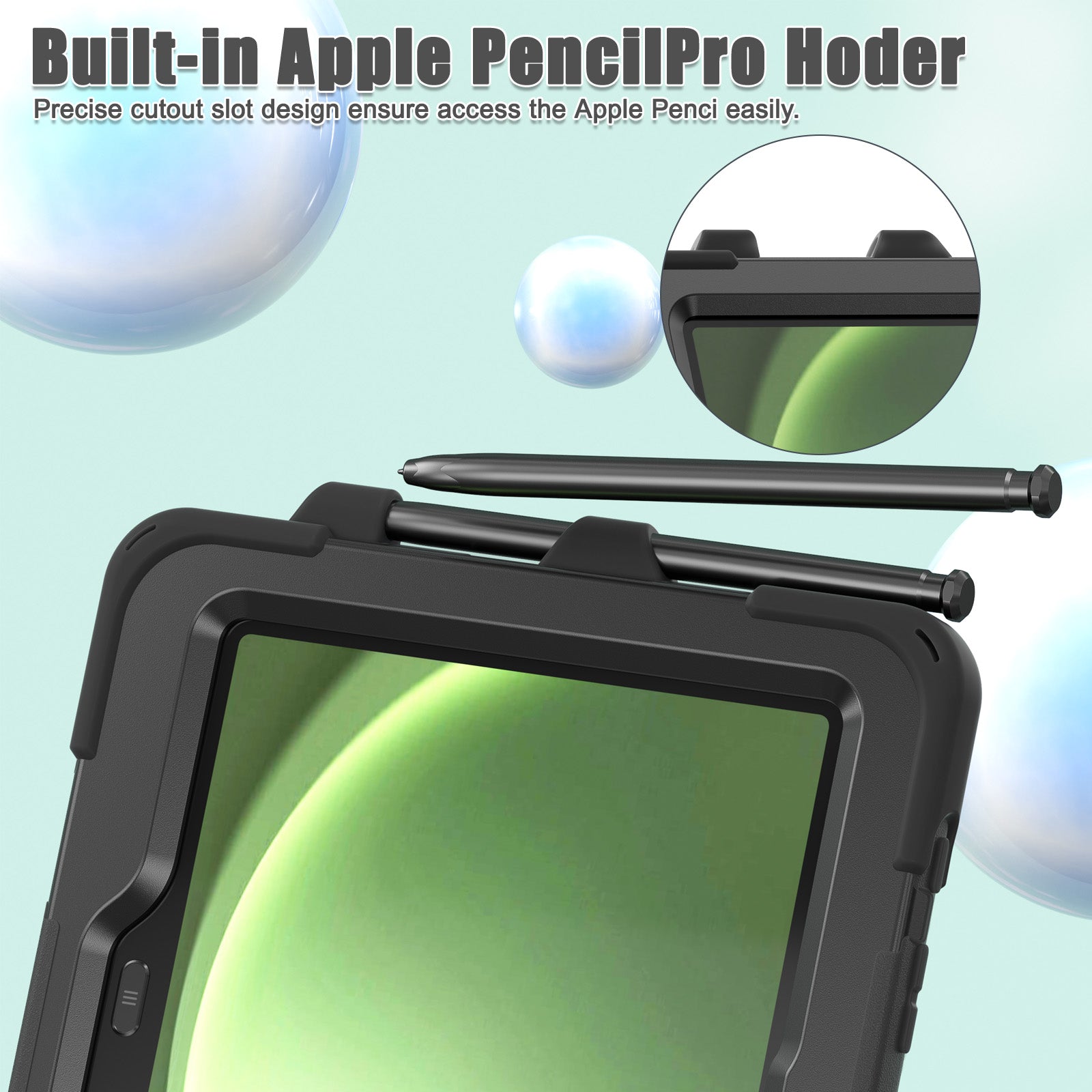 Rugged Case Hand & Shoulder Strap Samsung Tab Active 5 Pro X356 2025 - Black