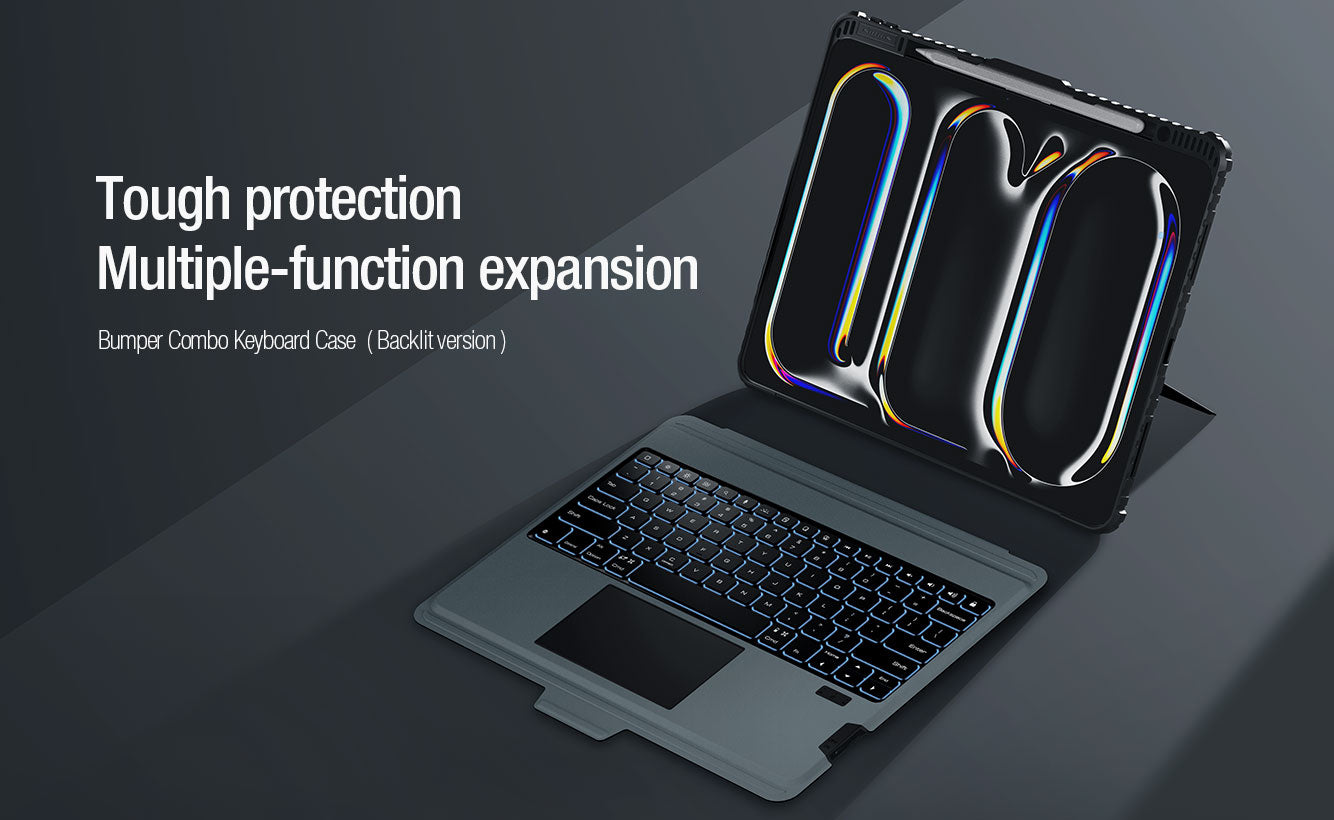 Rugged Detachable Keyboard & Trackpad Case iPad Pro 13 M4 2024 - Black