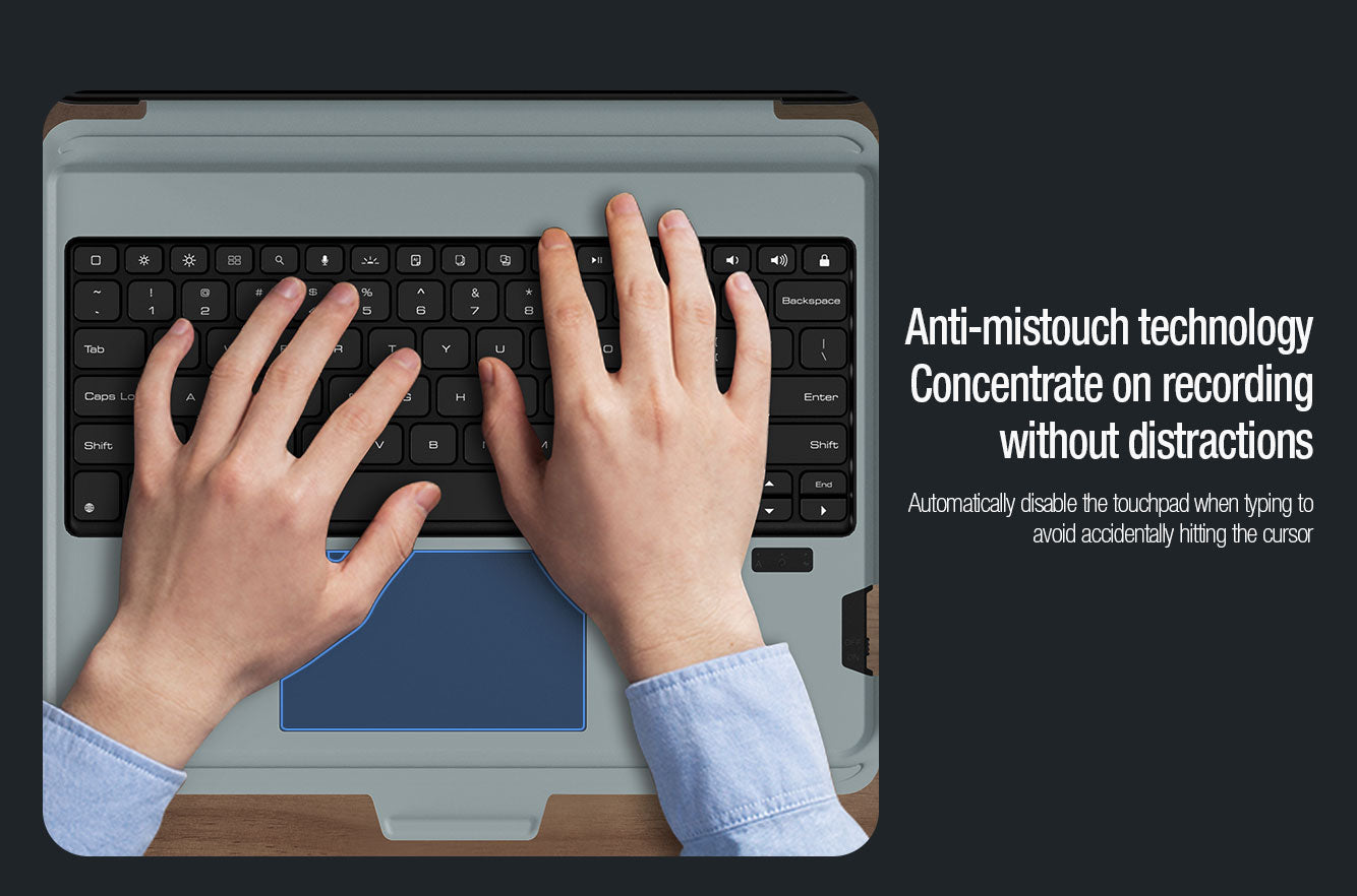 Rugged Detachable Keyboard & Trackpad Case iPad Pro 13 M4 2024 - Black