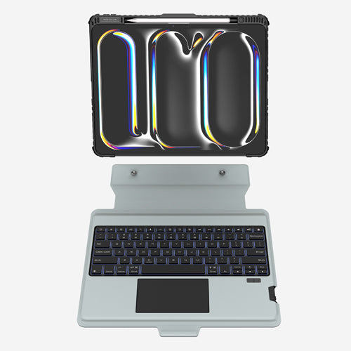 Rugged Detachable Keyboard & Trackpad Case iPad Pro 13 M4 2024 - Black