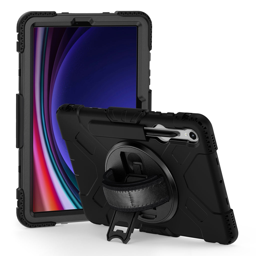 Rugged Case Hand & Shoulder Strap Samsung Tab S9 Plus - Black