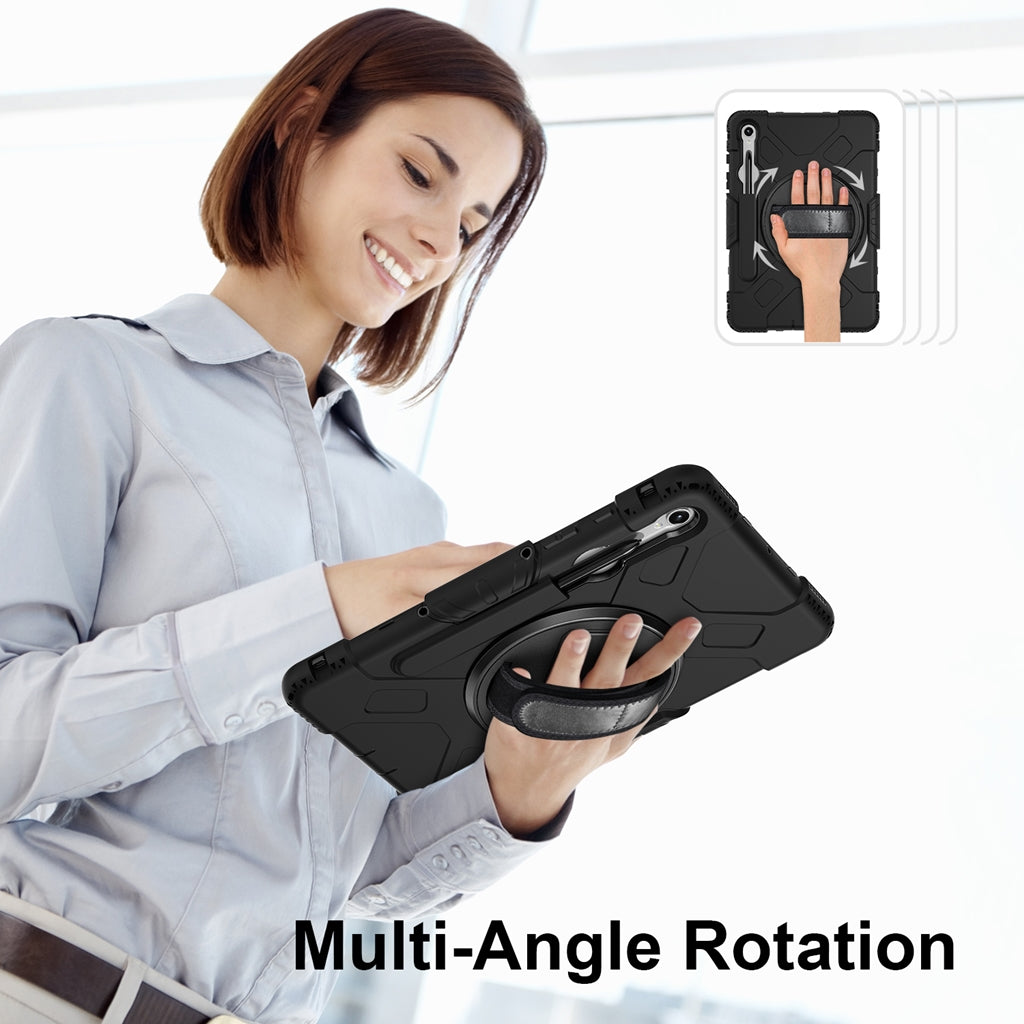 Rugged Case Hand & Shoulder Strap Samsung Tab S10 Lite / FE / S9 / S9 FE - Black