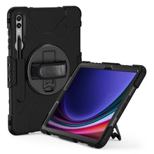 Load image into Gallery viewer, Rugged Case Hand &amp; Shoulder Strap Samsung Tab S9 Plus - Black