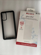 Load image into Gallery viewer, Bundle Rugged Clear Case for Galaxy S20 FE with Black Rim - Bonus Screen Protector!!
