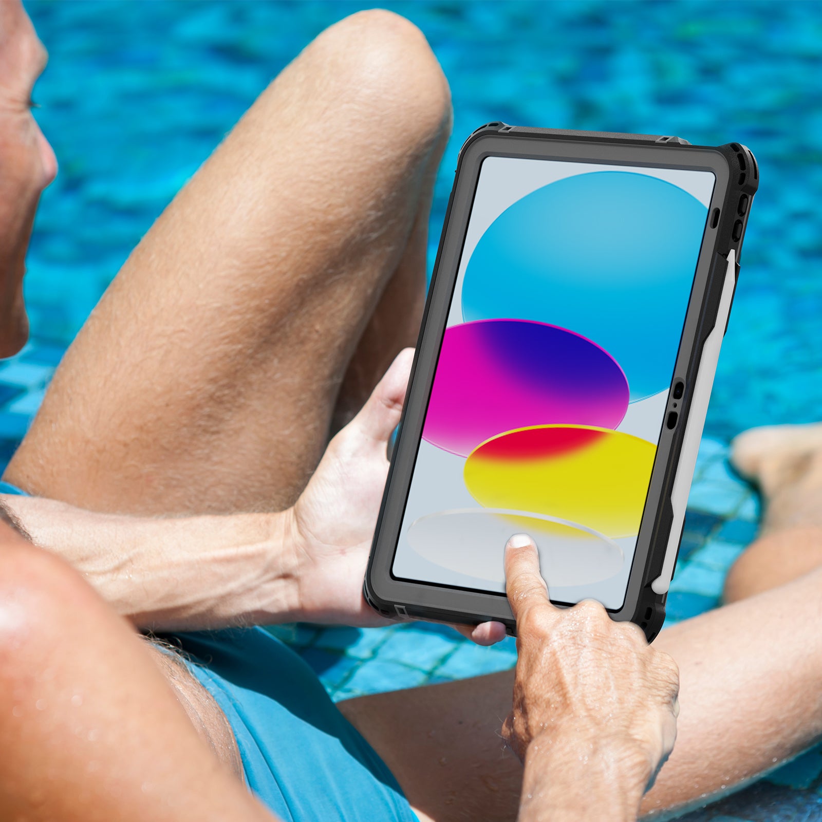 Rugged & Waterproof Protective Case iPad 10th / 11th Gen 10.9 inch - Black