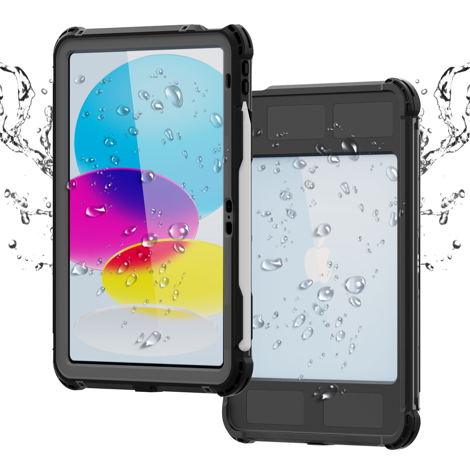 Rugged & Waterproof Protective Case iPad 10th / 11th Gen 10.9 inch - Black