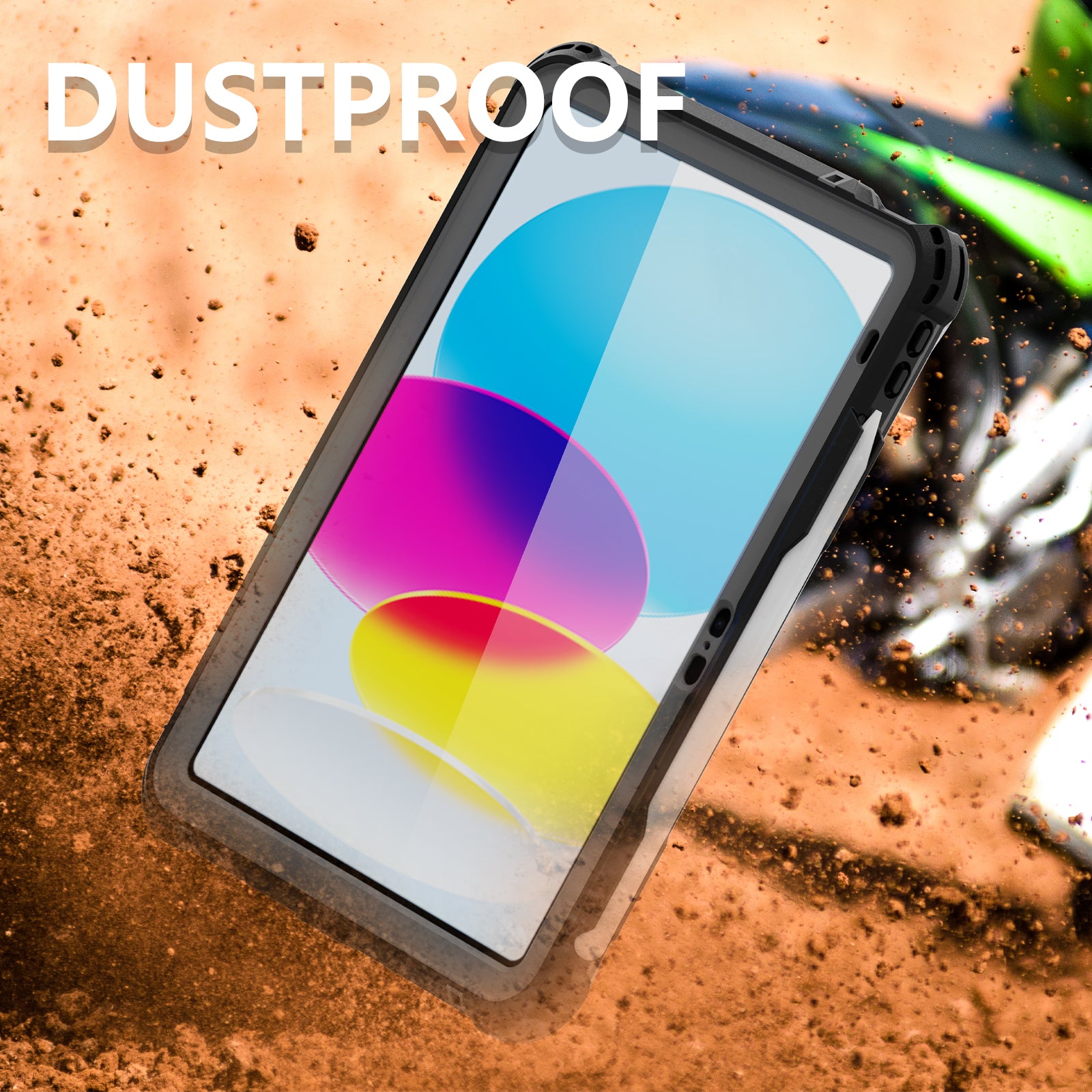 Rugged & Waterproof Protective Case iPad 10th / 11th Gen 10.9 inch - Black