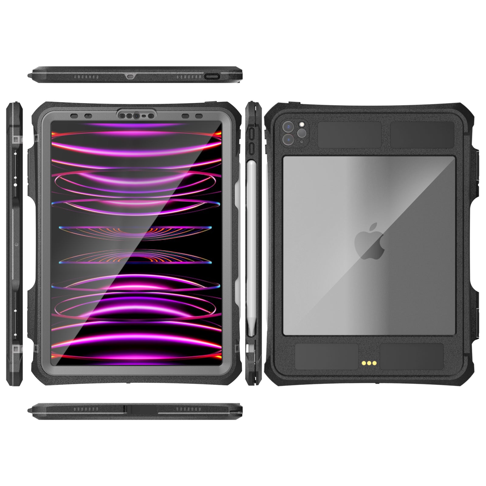 Rugged & Waterproof Protective Case iPad Pro 11 M4 5th inch 2024 - Black