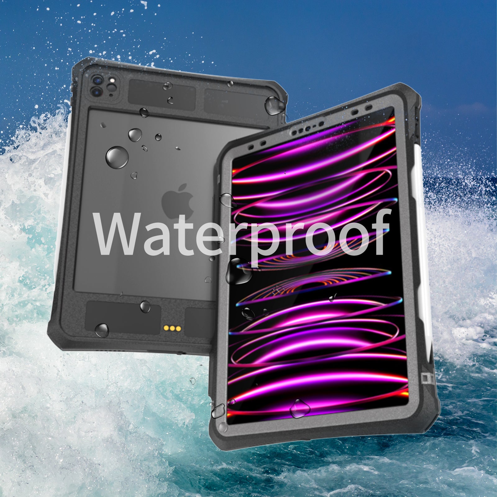 Rugged & Waterproof Protective Case iPad Pro 11 M4 5th inch 2024 - Black