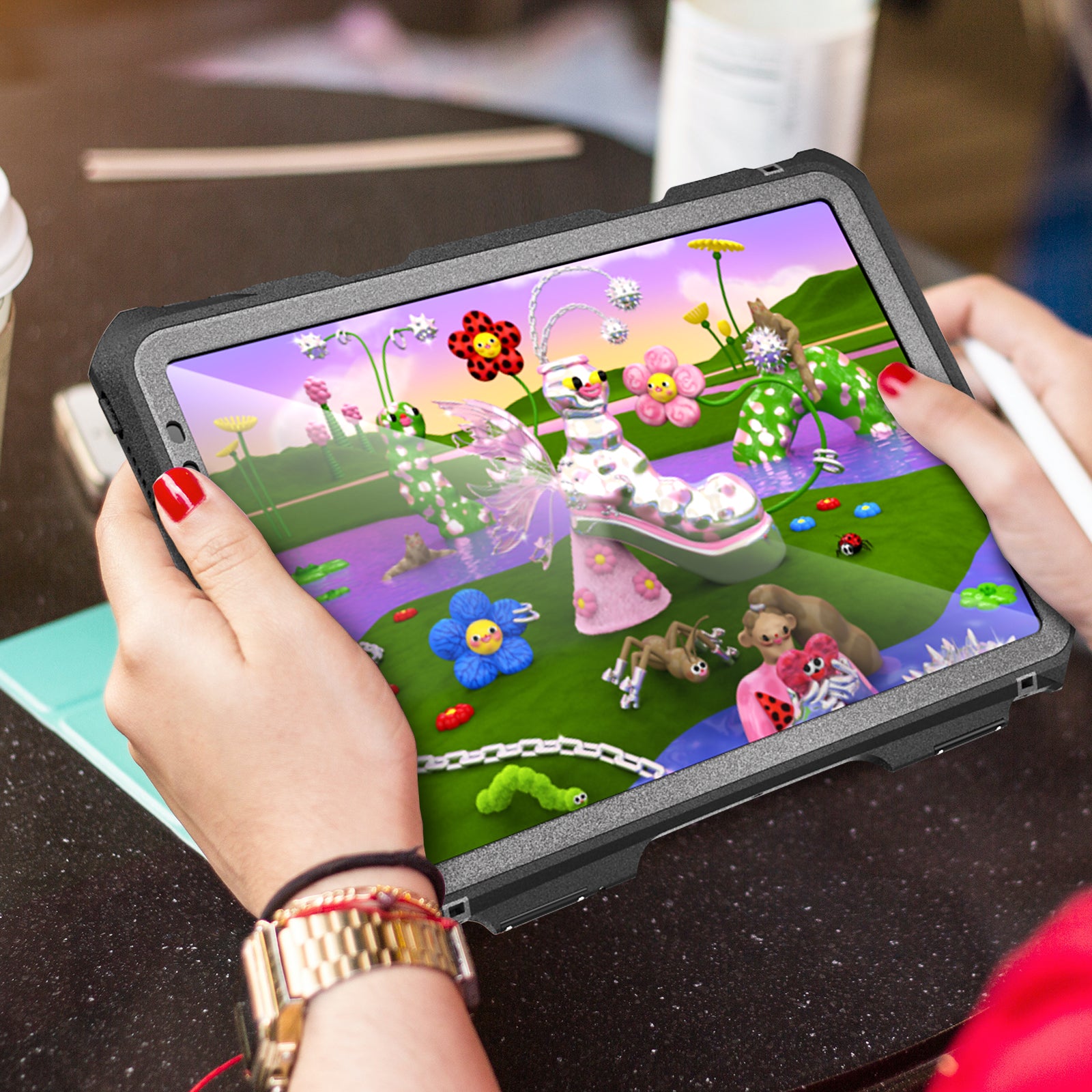 Rugged & Waterproof Protective Case iPad Pro 11 M4 5th inch 2024 - Black