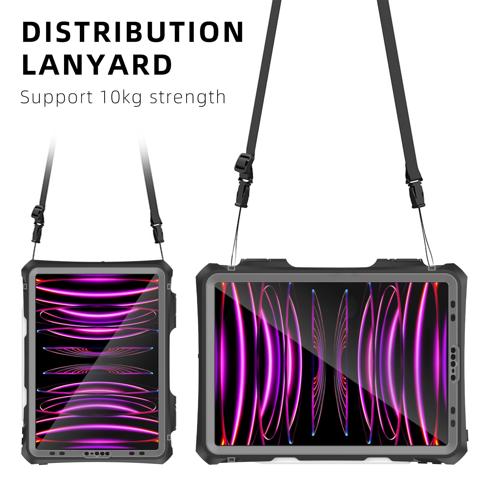 Rugged & Waterproof Protective Case iPad Pro 11 M4 5th inch 2024 - Black