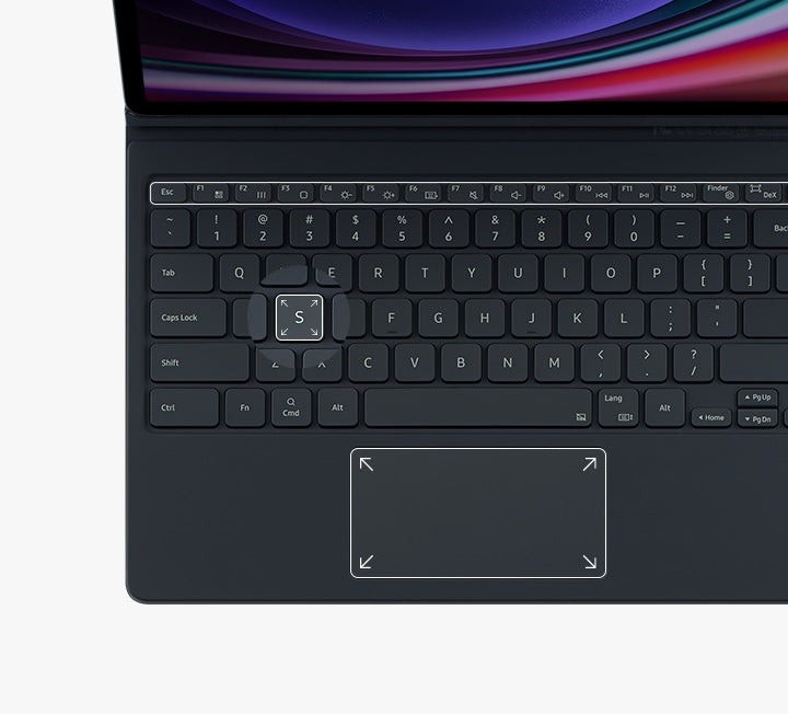 Samsung Original Book Cover Keyboard Case for Galaxy Tab S9 Plus 12.4 - Black