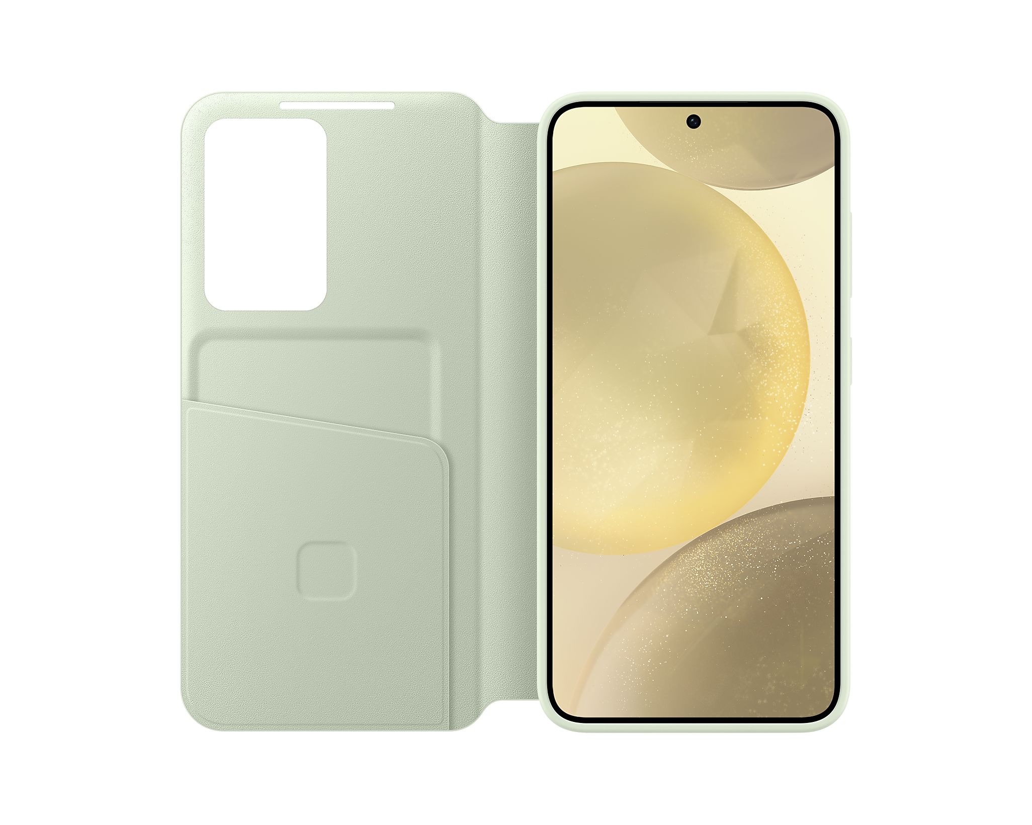 Samsung Official Smart View Wallet Case S24 Standard 6.2 inch - Light Green