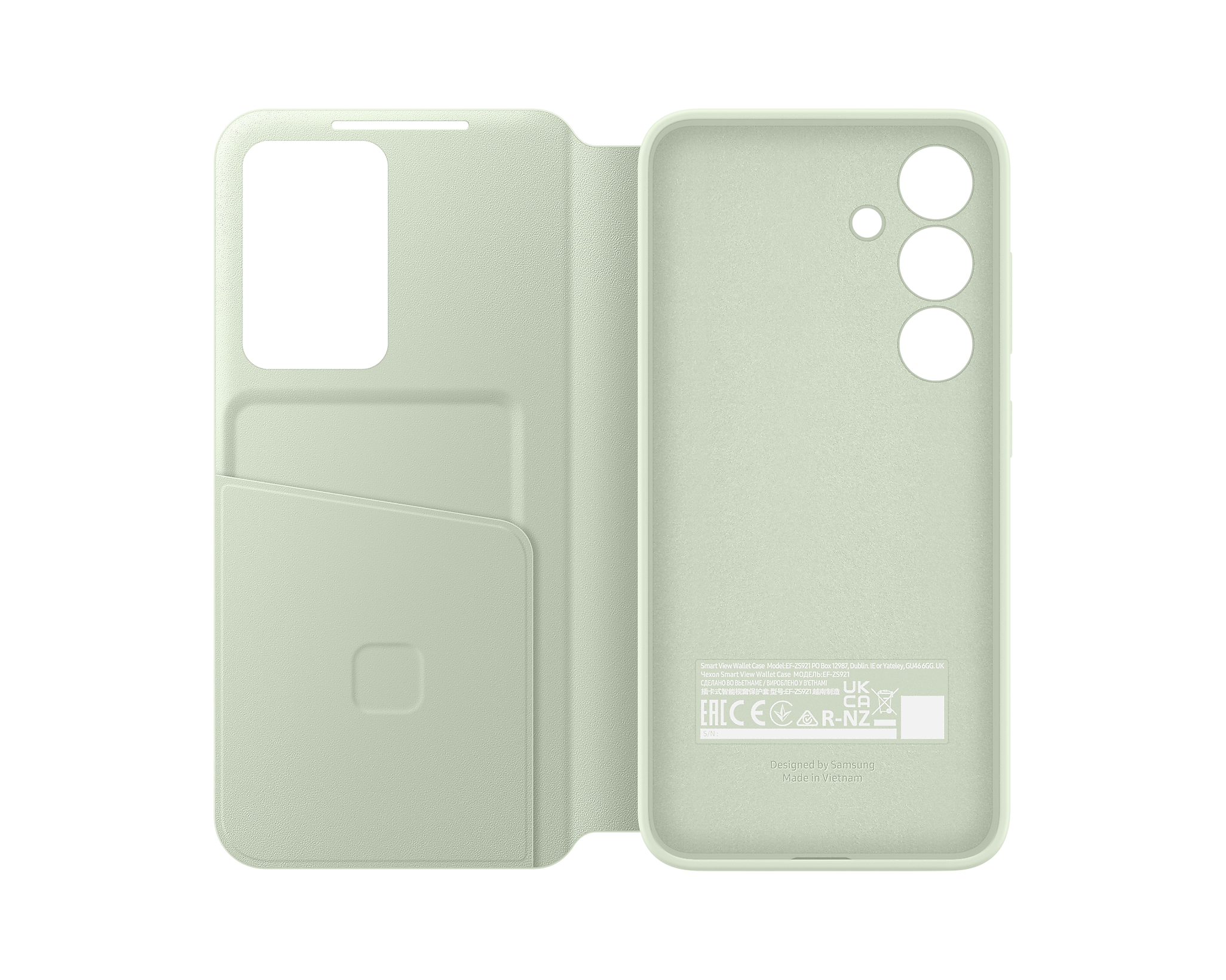 Samsung Official Smart View Wallet Case S24 Standard 6.2 inch - Light Green