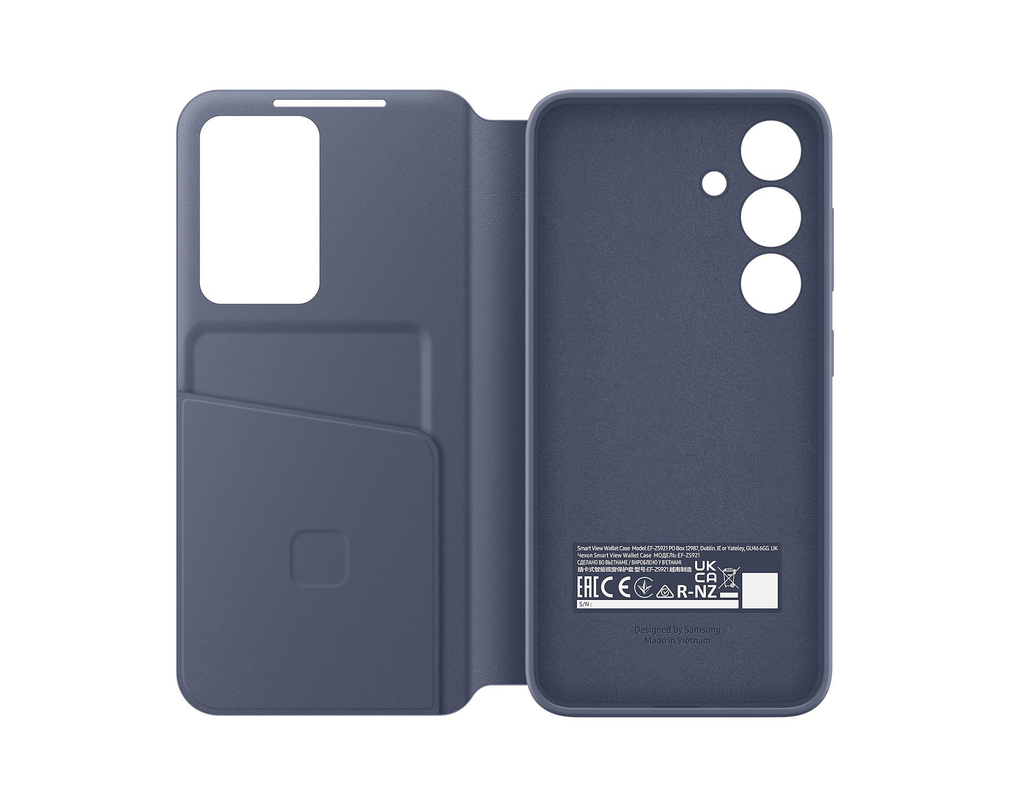 Samsung Official Smart View Wallet Case S24 Standard 6.2 inch - Violet