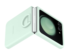 Samsung Galaxy Z Flip5 Silicone Protective Case with Ring - Mint