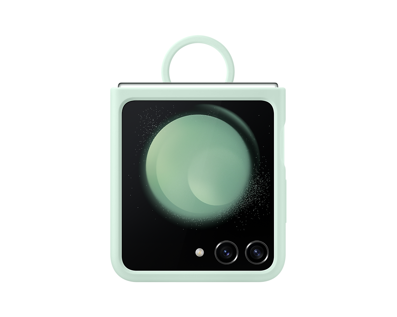 Samsung Galaxy Z Flip5 Silicone Protective Case with Ring - Mint