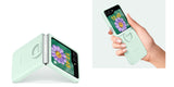 Samsung Galaxy Z Flip5 Silicone Protective Case with Ring - Mint