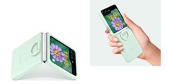 Samsung Galaxy Z Flip5 Silicone Protective Case with Ring - Mint