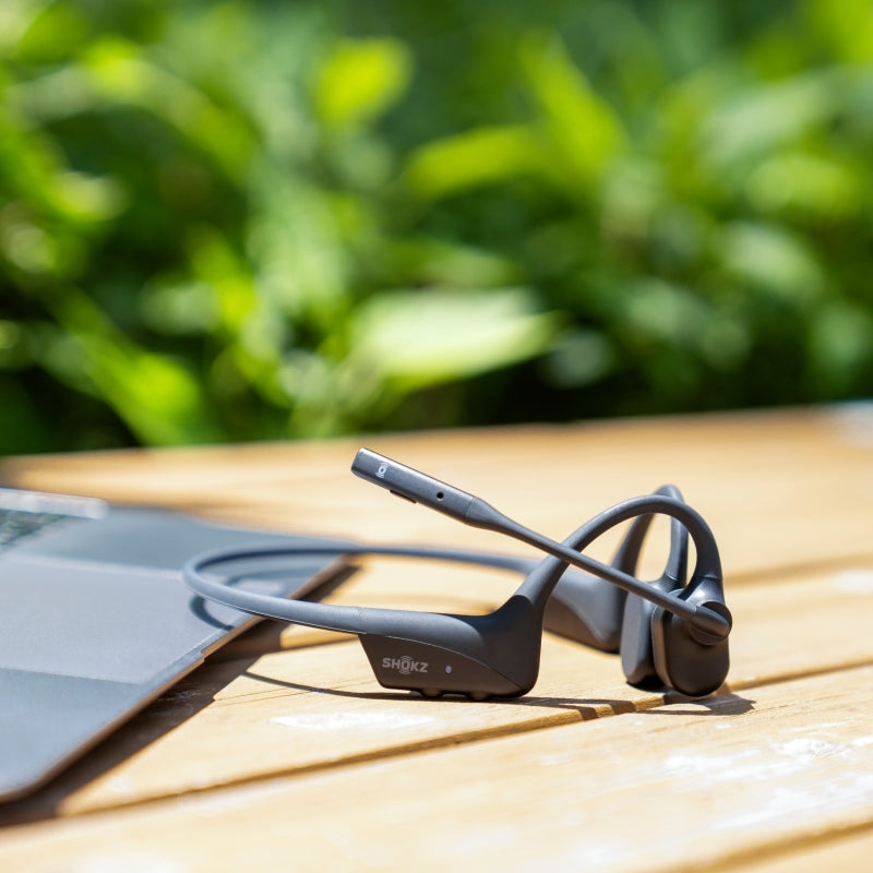 SHOKZ OpenComm 2 UC Stereo Bone Conduction Bluetooth Headset & USB C - Black