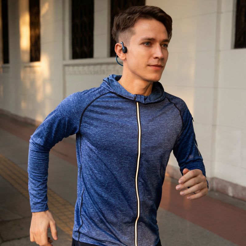 SHOKZ OpenMove Bone Conduction Sports Bluetooth Headphones - Blue
