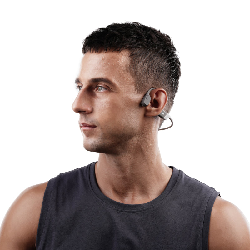 SHOKZ OpenRun Bone Conduction Sports Bluetooth Headphones - Grey