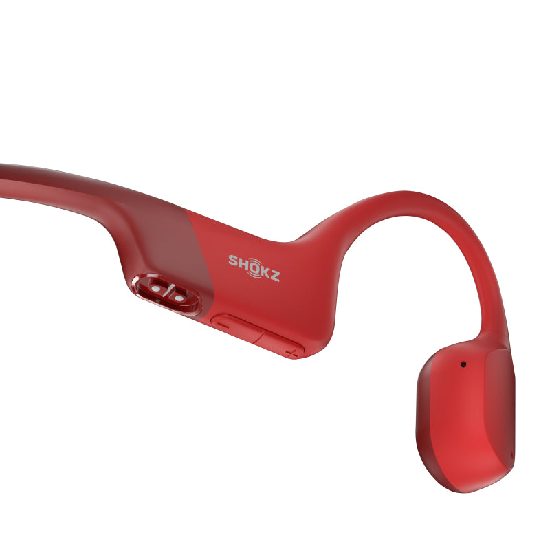 SHOKZ OpenRun Bone Conduction Sports Bluetooth Headphones - Red