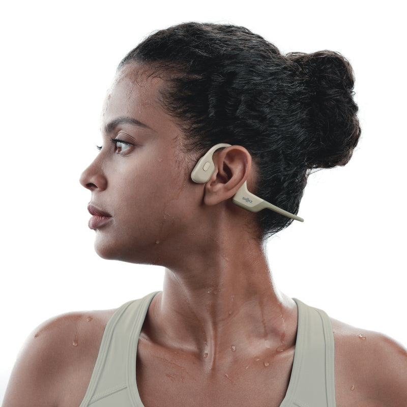 SHOKZ OpenRun Pro Bone Conduction Sports Bluetooth Headphones - Beige