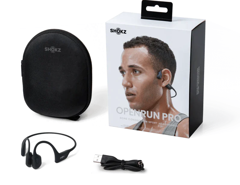 SHOKZ OpenRun Pro MINI Bone Conduction Sports Bluetooth Headphones - Black