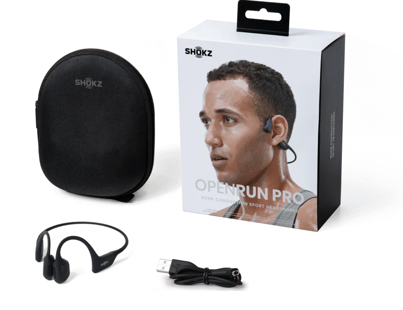 SHOKZ OpenRun Pro Bone Conduction Sports Bluetooth Headphones - Black