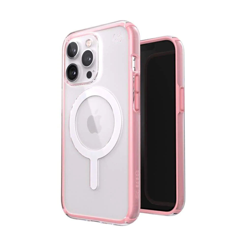 Speck Presidio Perfect Clear Impact Geometry & MagSafe Case iPhone 13 Pro 6.1 - Pink