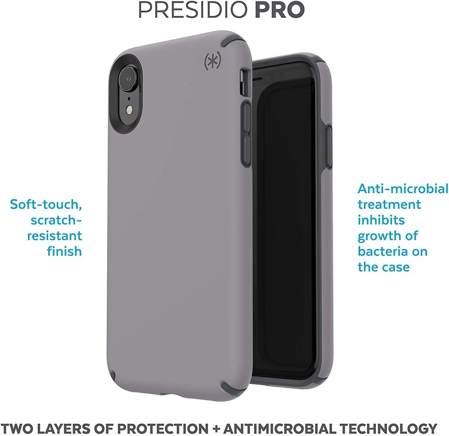 Speck Presidio Pro Slim Rugged Case For iPhone XS Max - Filigree Grey
