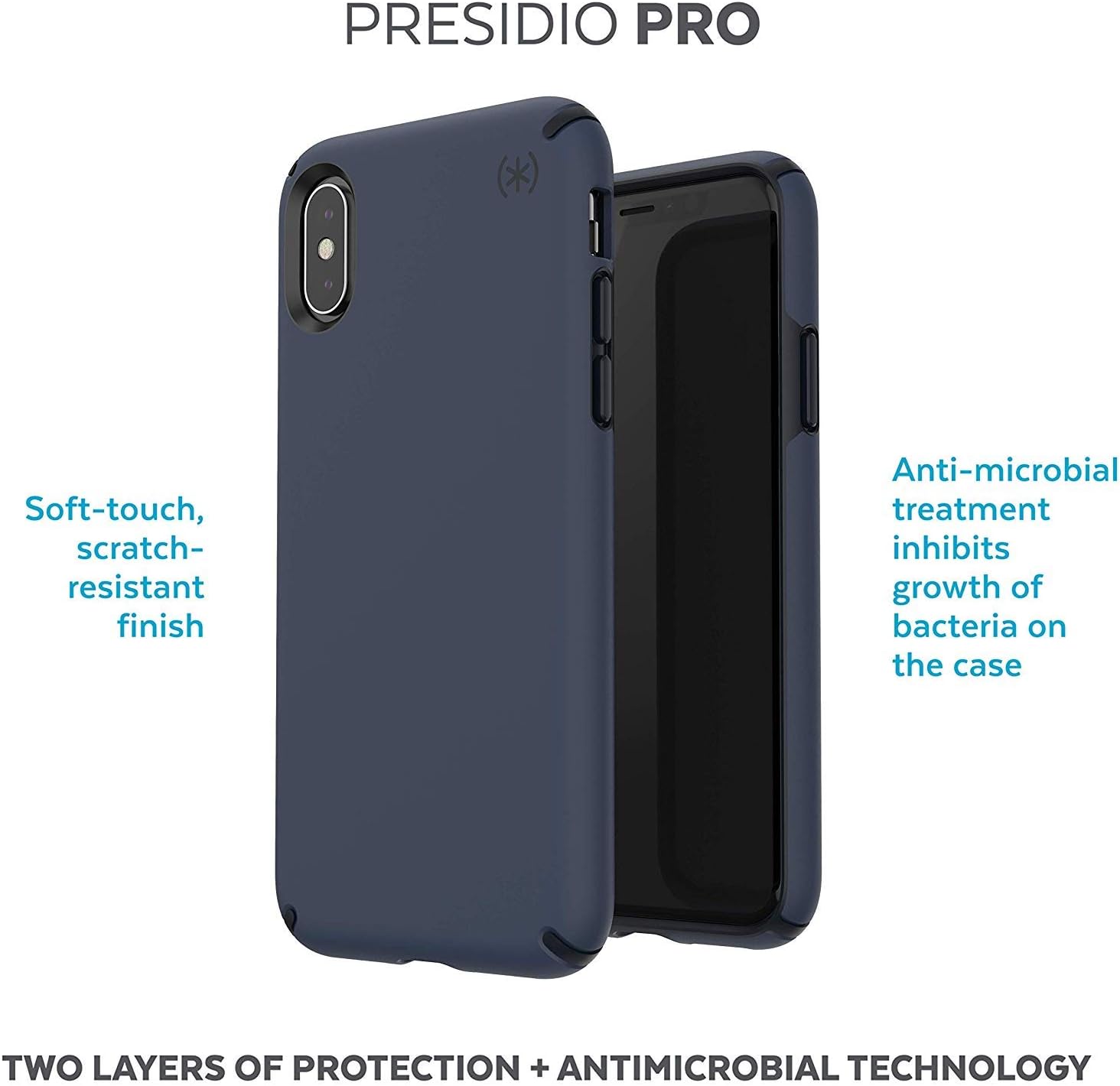 Speck Presidio Pro Slim Rugged Case For iPhone XS Max - Navy Blue