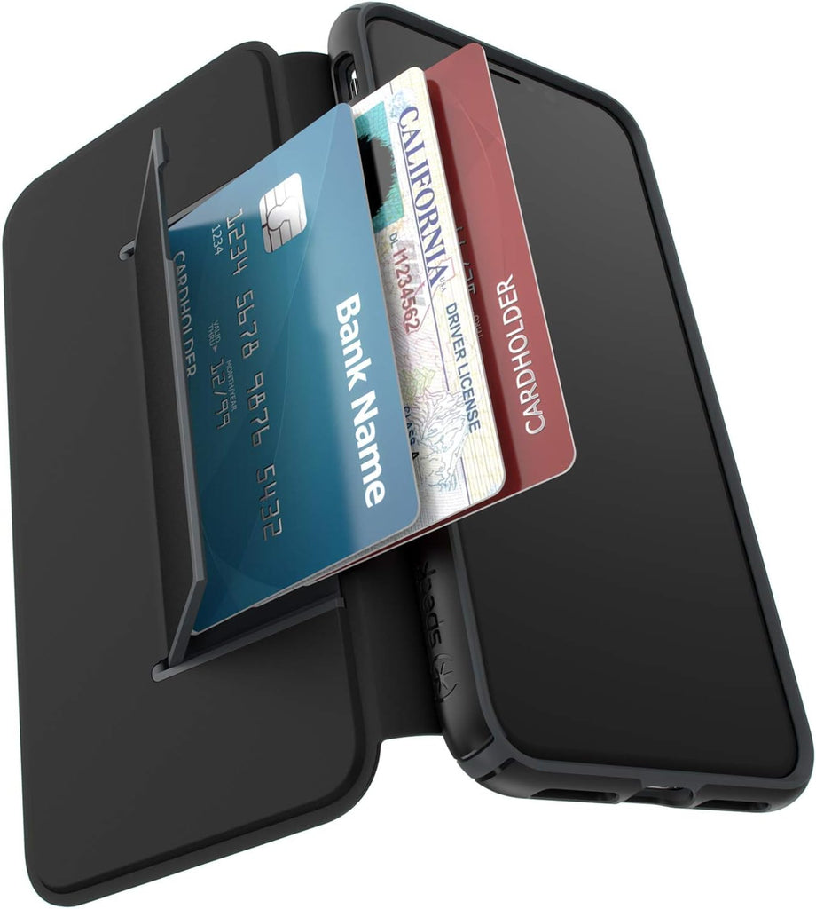 Speck Presidio Folio Wallet Case for iPhone Xs Max - Slate Grey