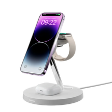 Load image into Gallery viewer, SwitchEasy MagPower 4-in-1 Magnetic Wireless Charging Stand - White
