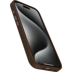 OtterBox Symmetry Cactus Leather MagSafe iPhone 15 Pro - Rich Adobe Brown