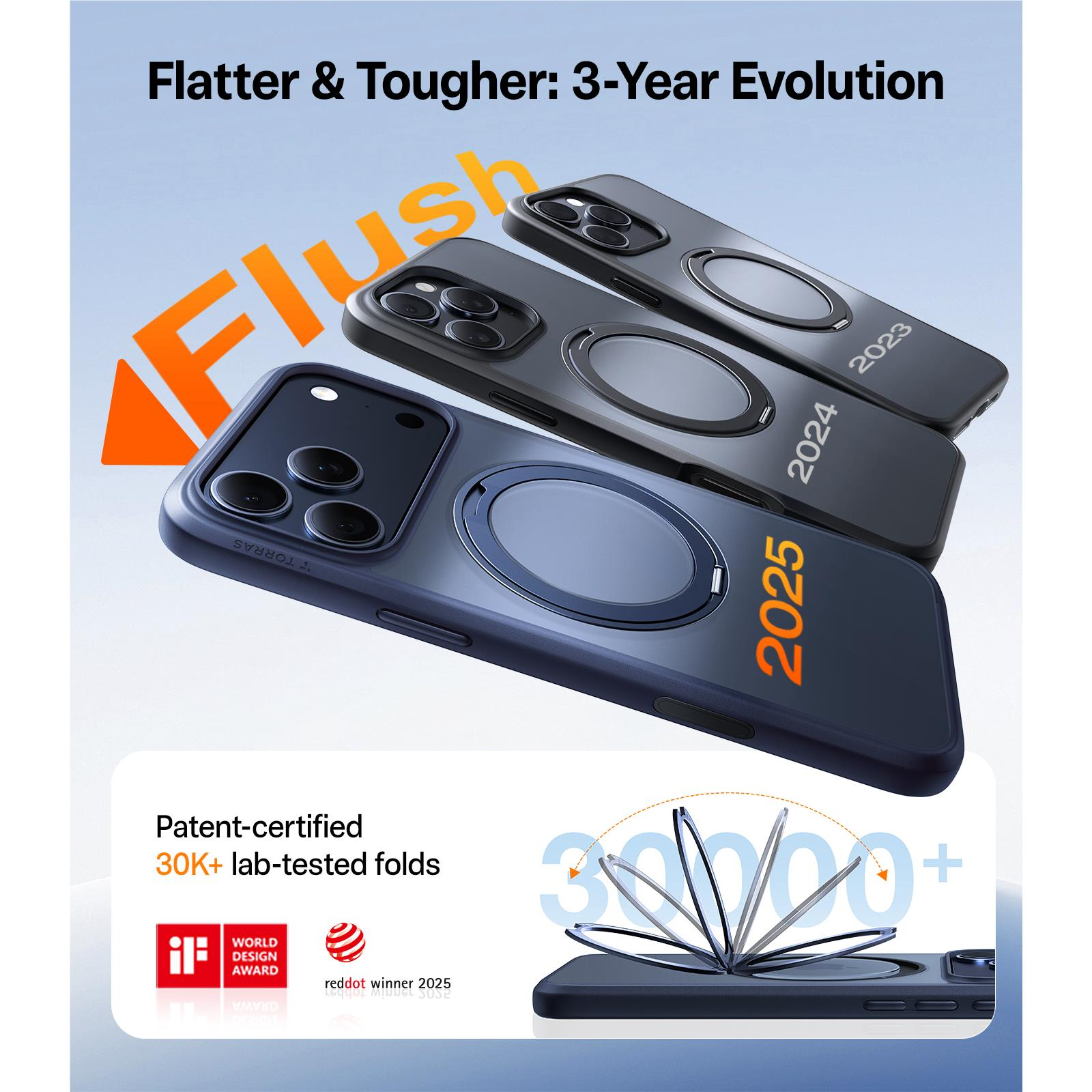 Torras Ostand Pro MagSafe Case iPhone 17 Pro Max - Blue