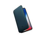 Twelve South SurfacePad Leather Wallet Cover iPhone XS / X - Blue - BONUS Screen Protector