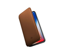 Twelve South SurfacePad Leather Wallet Cover iPhone XS / X - Tan (BONUS Screen Protector!!)