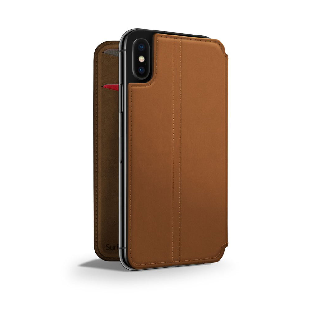 Twelve South SurfacePad Leather Wallet Cover iPhone XS / X - Tan