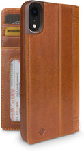 Load image into Gallery viewer, Twelve South Journal Full-Grain Leather Folio Wallet Case  iPhone XR - Tan