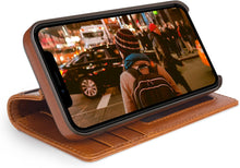 Load image into Gallery viewer, Twelve South Journal Full-Grain Leather Folio Wallet Case  iPhone XR - Tan