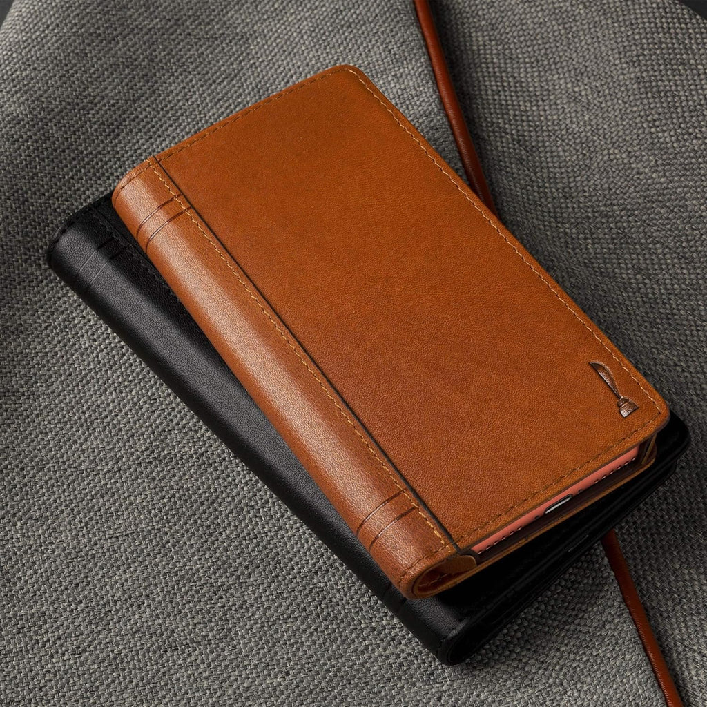 Twelve South Journal Full-Grain Leather Folio Wallet Case  iPhone XR - Tan