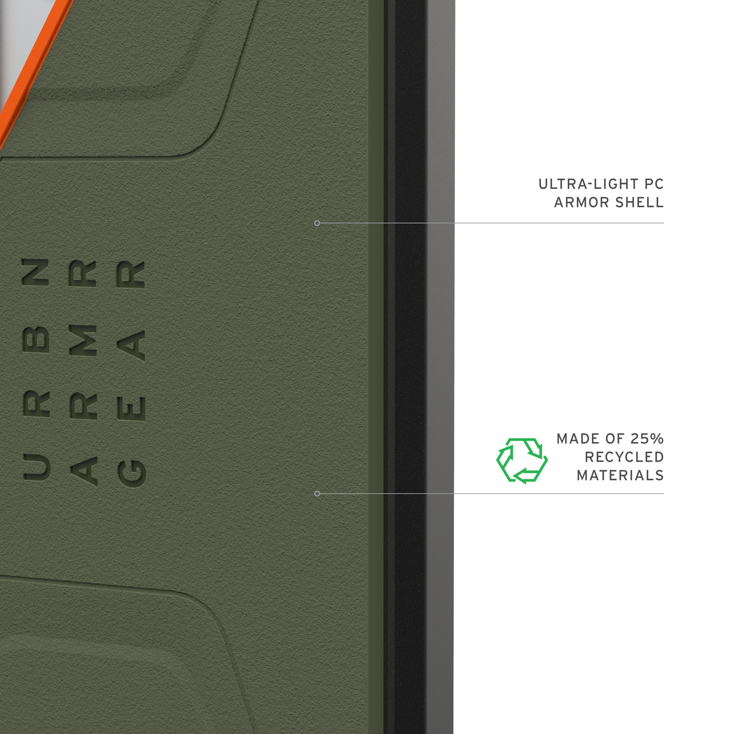 UAG Civilian Case with Magnets for Samsung Galaxy S26 Ultra - Olive Drab / Orange
