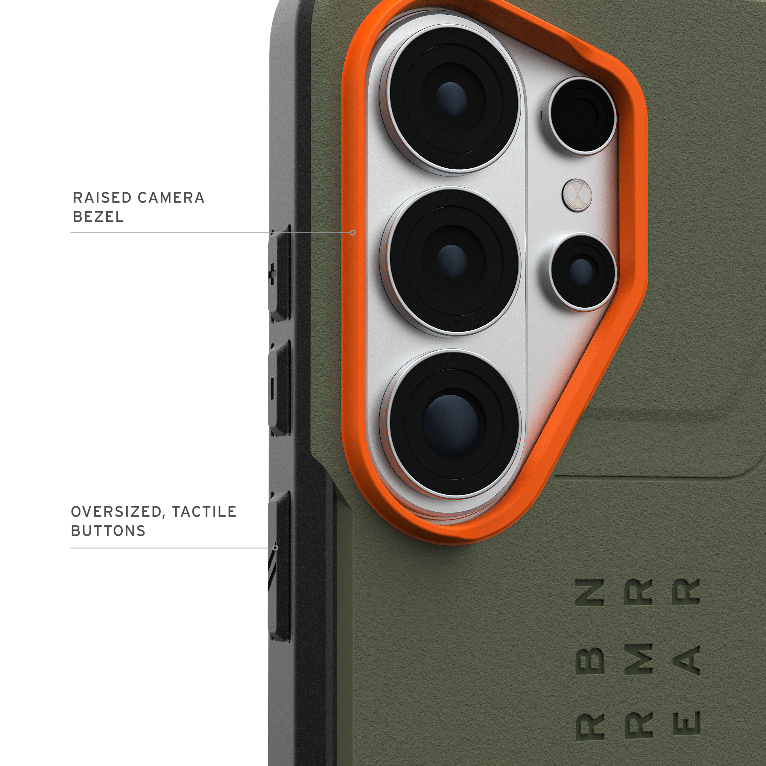 UAG Civilian Case with Magnets for Samsung Galaxy S26 Ultra - Olive Drab / Orange