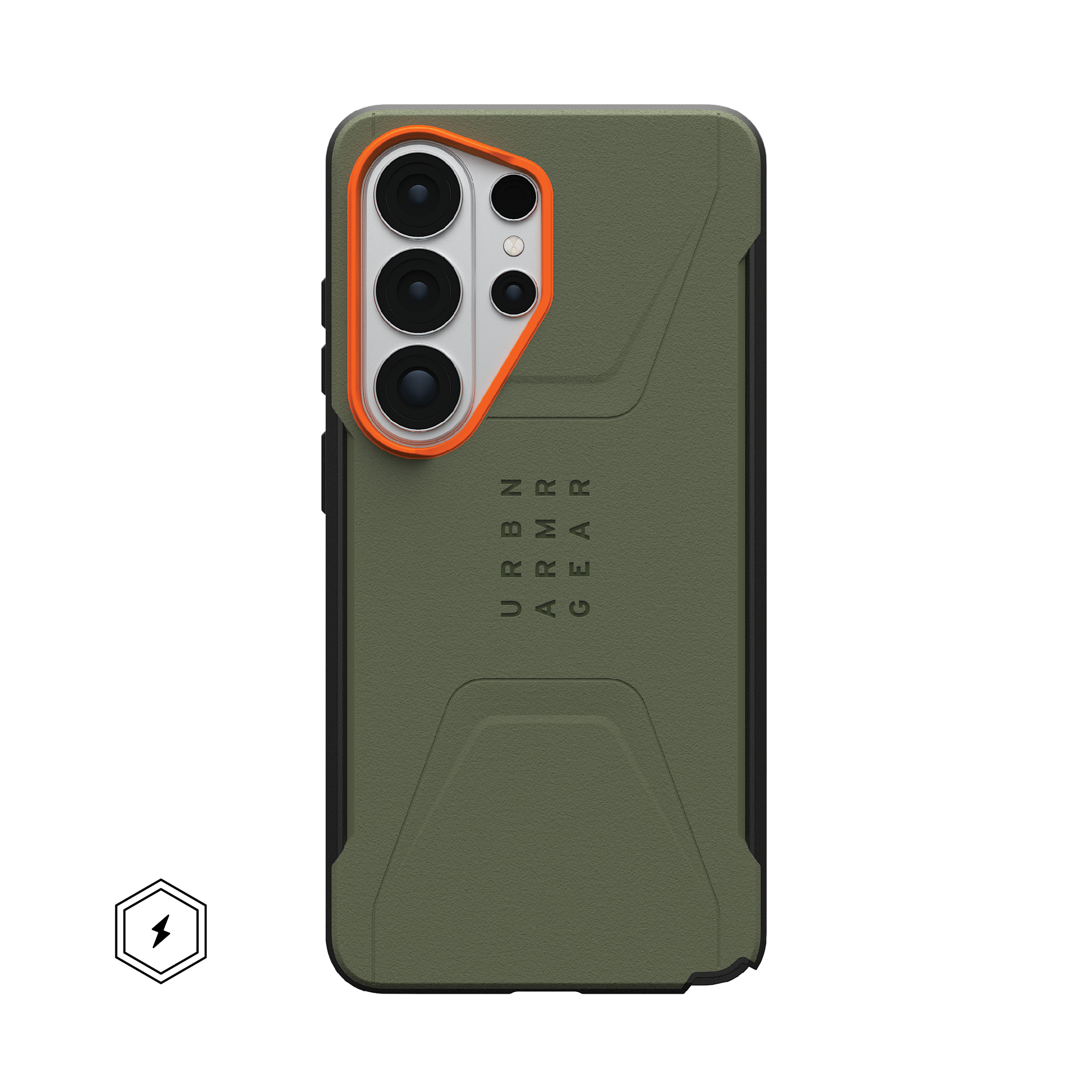 UAG Civilian Case with Magnets for Samsung Galaxy S26 Ultra - Olive Drab / Orange